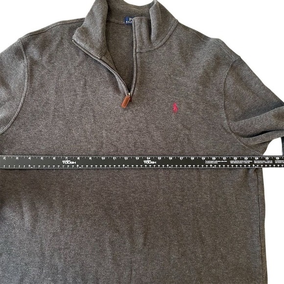 Polo Ralph Lauren Men's XL Gray Quarter Zip Pullover Sweater - Picture 5 of 8